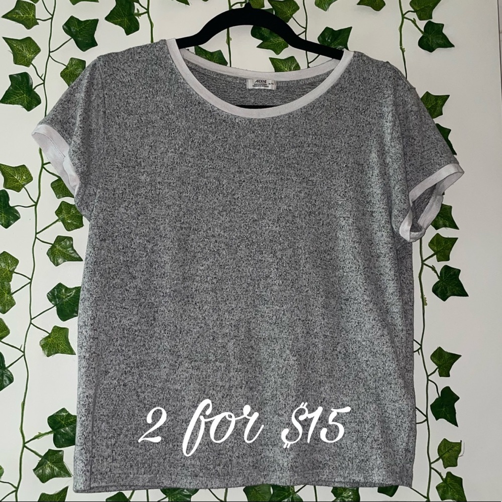 Basic grey and white T-shirt